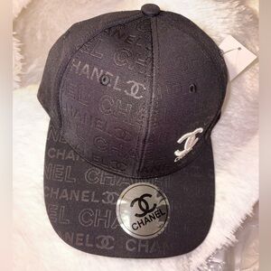 Fashionable Embossed Black Cap with white Logo
